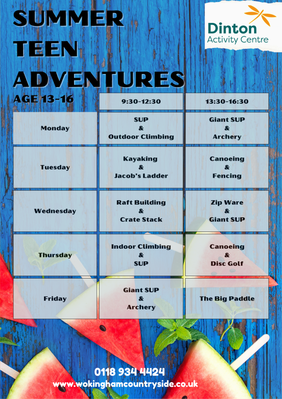 Summer holidays teen adventures program