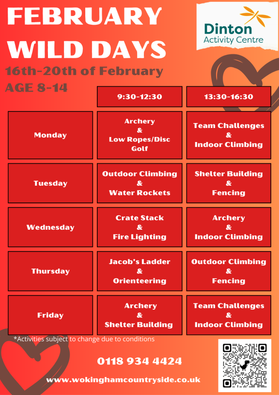 February Wild Days Activity Plan