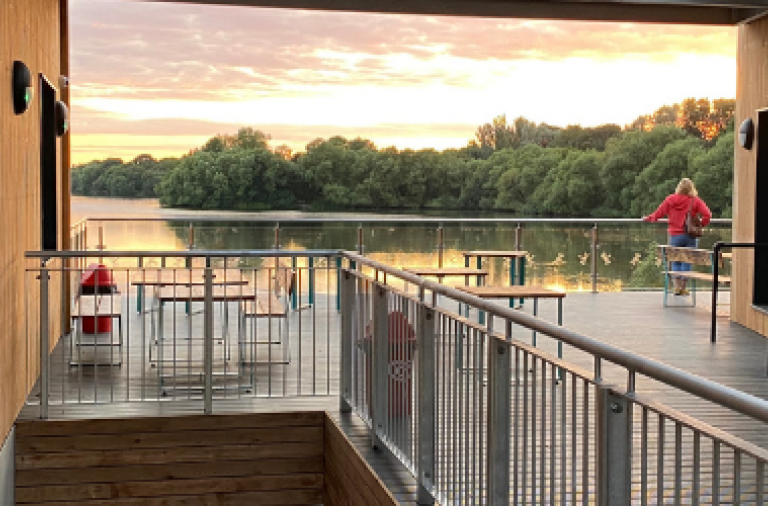 Sunset over the lake at Dinton