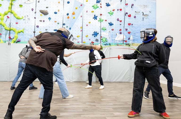 fencing in the hall